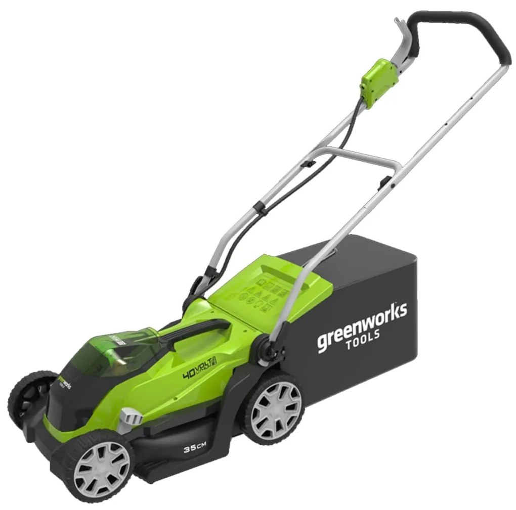 Greenworks Μηχανή Γκαζόν με 2 Μπαταρίες 40 V 2 Ah G40LM35 2501907UC