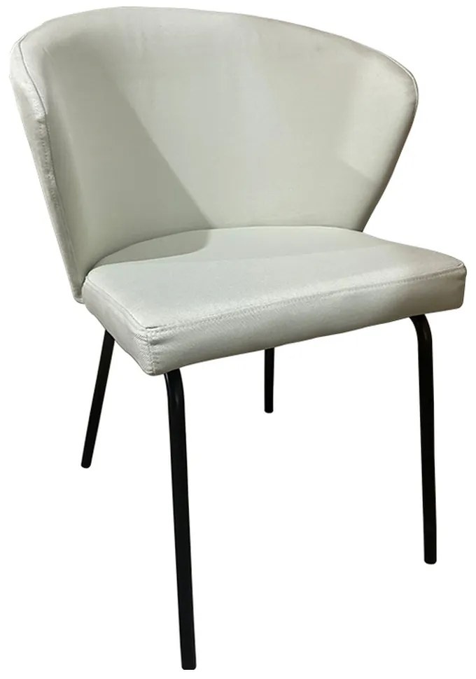 Καρέκλα Τραπεζαρίας ArteLibre JACARANDA Μπεζ/Μαύρο Ύφασμα/Μέταλλο 56x56x76cm