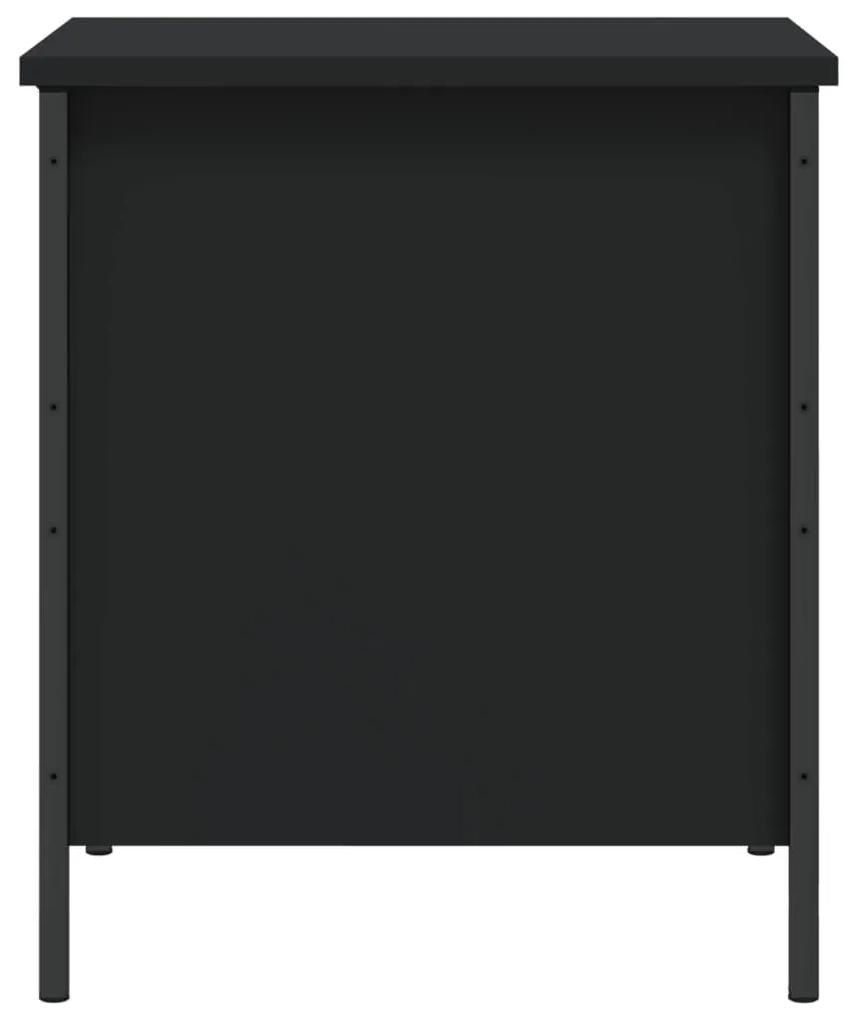 Παγκάκι Αποθήκευσης Μαύρο 40 x 42,5 x 50 εκ. από Επεξεργ. Ξύλο - Μαύρο