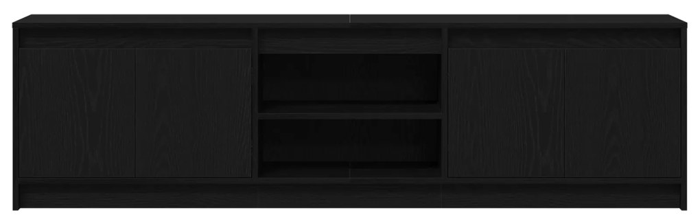 vidaXL Ντουλάπι TV Μαύρο 182 x 34 x 50 εκ. Επεξεργασμένο ξύλο