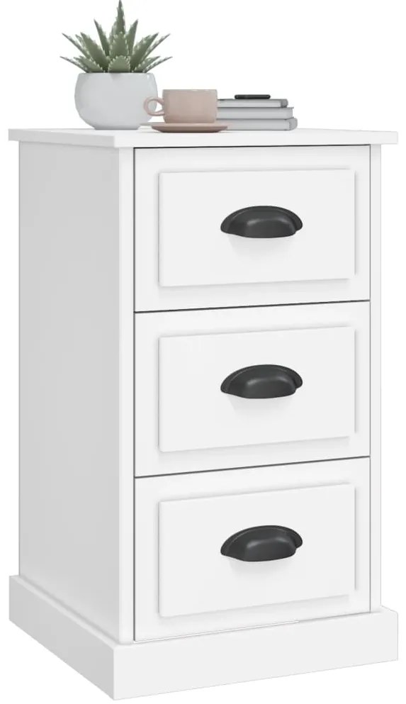 vidaXL Κομοδίνο Λευκό 39 x 39 x 67 εκ. από Επεξεργασμένο Ξύλο