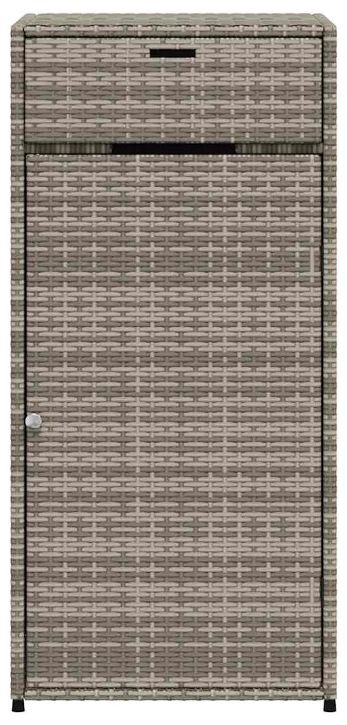 vidaXL Ντουλάπι Αποθήκευσης Κήπου Γκρι 55x55x111 εκ. Συνθετικό Ρατάν