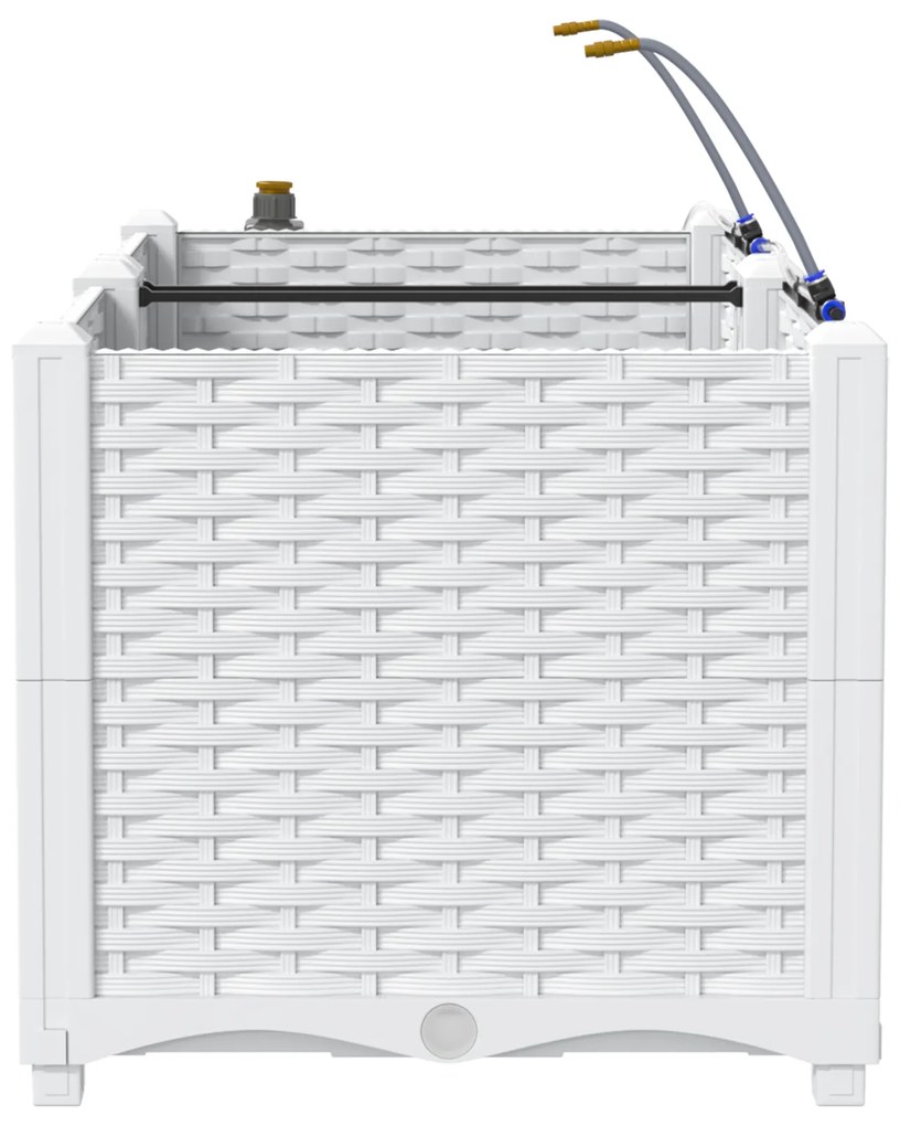 vidaXL Γλάστρες Κήπου 1 τεμ Λευκό 80 x 40 x 37.5 cm Πλαστικό
