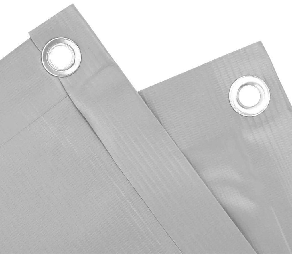 vidaXL Περίφραξη Μπαλκονιού Προστατευτική Γκρι 300x75 εκ. από PVC