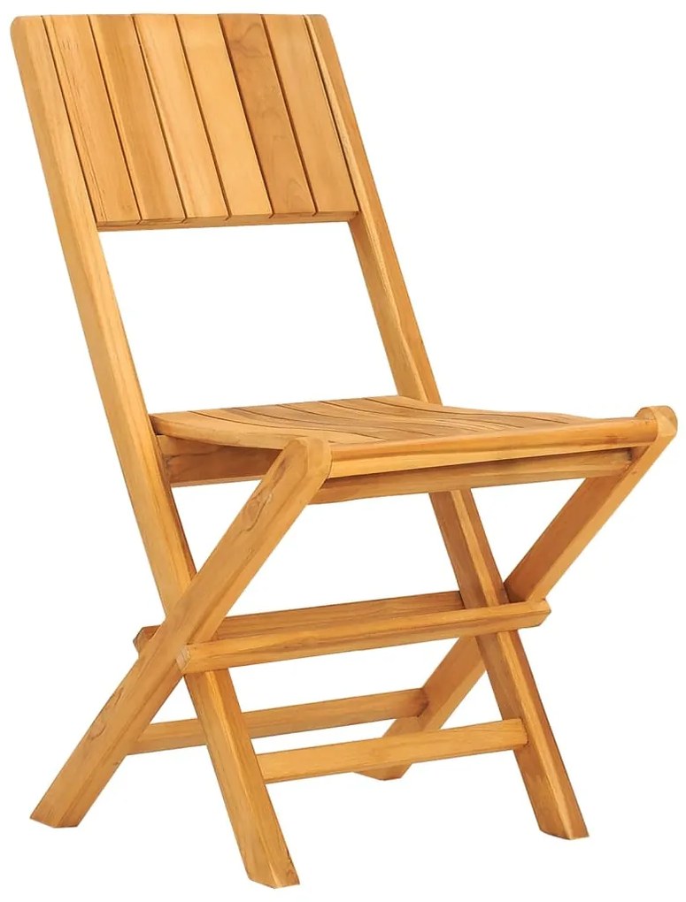 vidaXL Καρέκλες Κήπου Πτυσσόμενες 2 τεμ. 47x61x90 εκ. Μασίφ Ξύλο Teak