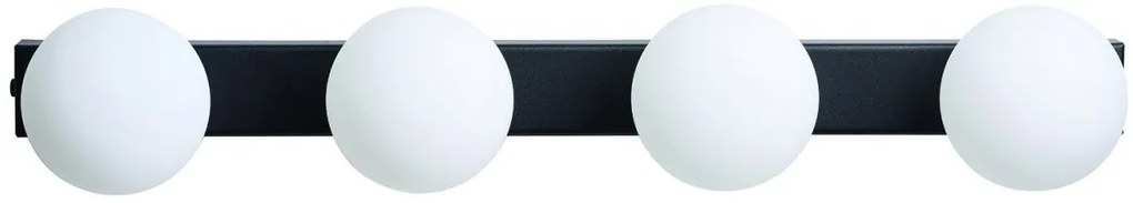 Απλίκα Φωτιστικό Τοίχου 4xG9 Οπάλ Γυαλί Φ10cm Arkolight-711-3/4-Μαύρο 711-3/4