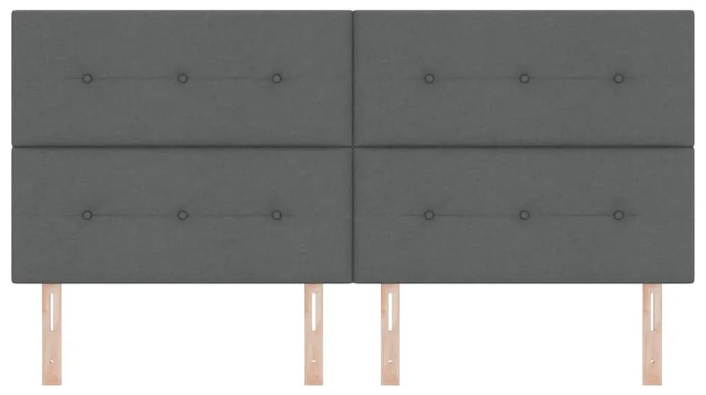 vidaXL Σκούρο Γκρι LED Κεφαλάρι 100 cm Υφασμάτινο