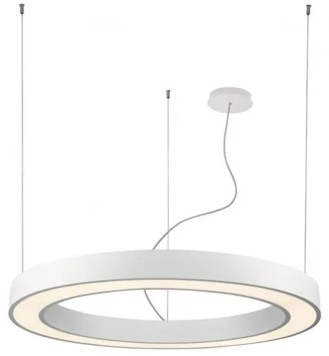 Κρεμαστό Φωτιστικό Οροφής LED 88W 3000Κ Push Dimming Φ120cm Ring Viokef 3915-0012-3-W-D4 Λευκό