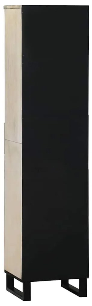 vidaXL Ντουλάπι Μπάνιου με ράφι Καφέ και Μαύρο 38 x 33 x 160 εκ.