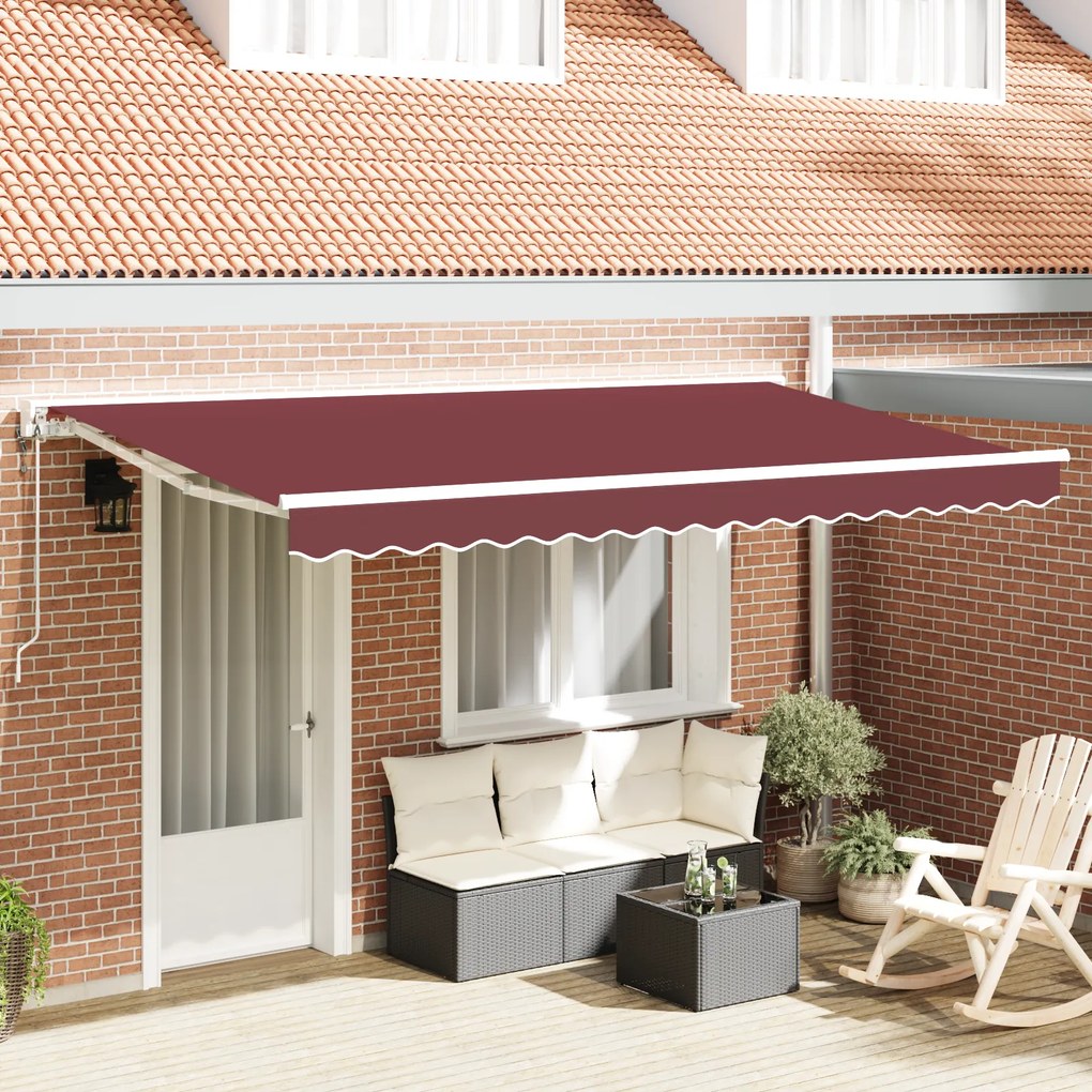 vidaXL Σκηνίτσα Αναδιπλούμενη Μπορντό 400x200 cm ύφασμα