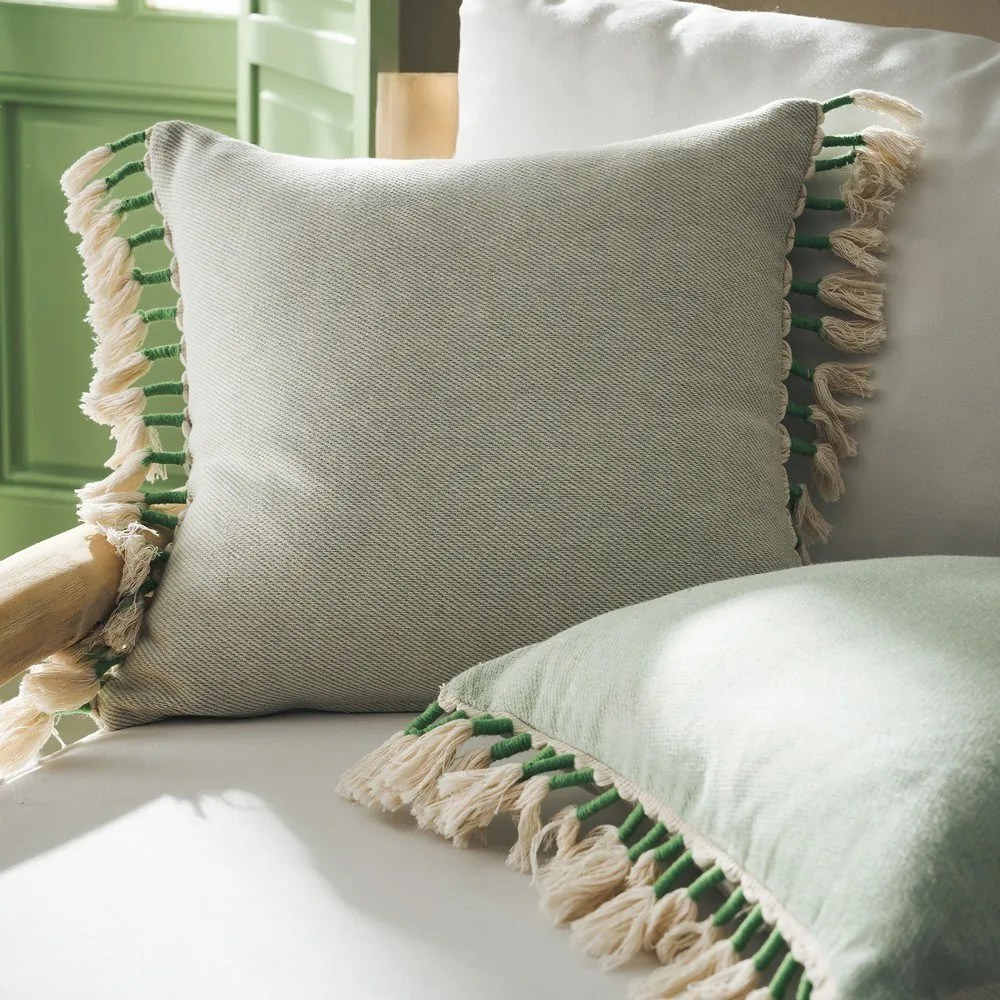 Μαξιλαροθήκη Διακοσμητική Kianga 226/18 Bean Green Gofis Home 43X43 100% Βαμβάκι