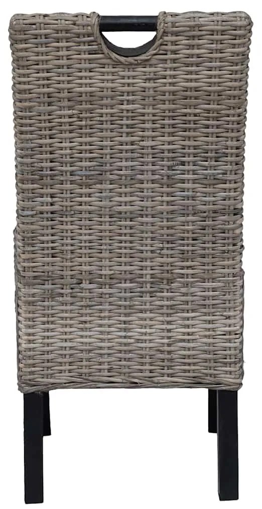 vidaXL Καρέκλες Τραπεζαρίας 4 τεμ. από Ρατάν Kubu και Ξύλο Μάνγκο