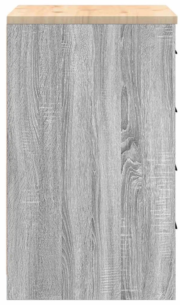 vidaXL ντουλάπι αποθήκευσης γκαράζ 60x51x85 εκ μασίφ ξύλο πεύκο