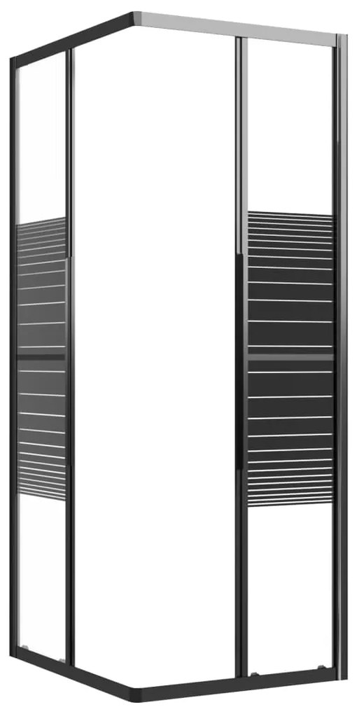 vidaXL Καμπίνα Ντουζιέρας με Ρίγες Μαύρη 90 x 70 x 180 εκ. από ESG