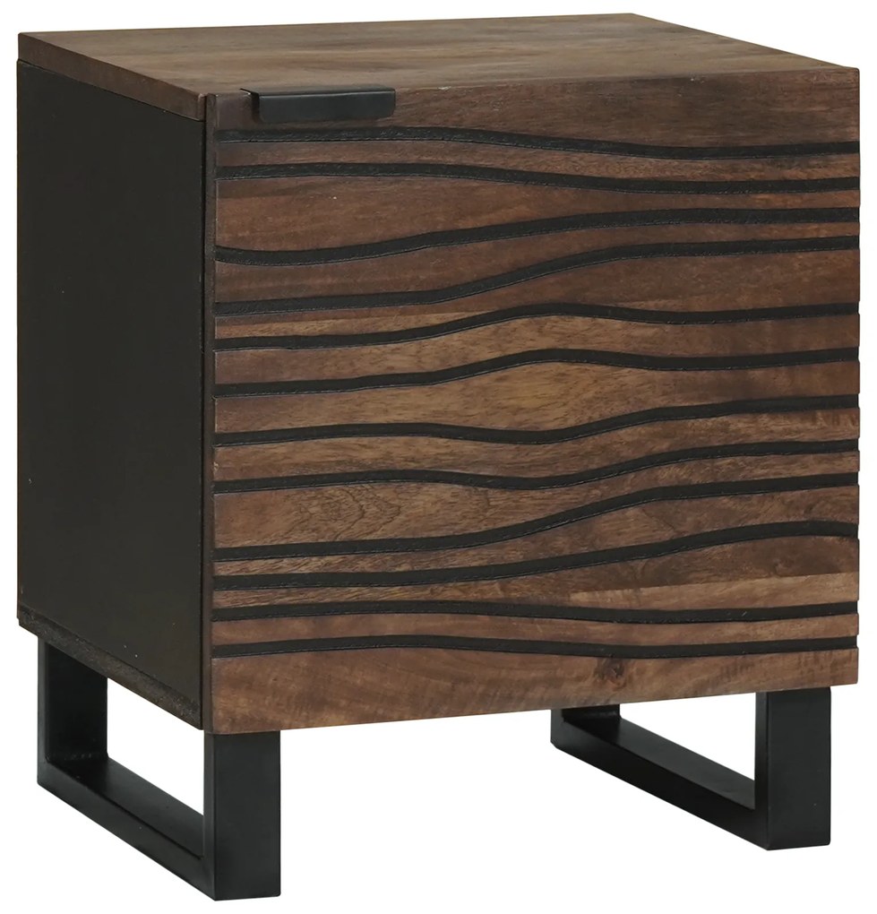 vidaXL Κομοδίνο 40 x 33.5 x 46 εκ. - Φτιαγμένο από ξύλο μάγκο