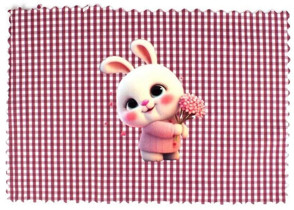 Σουπλά Παιδικό Cute Bunny 37 Bordo DimCol 35x50cm Πολυέστερ