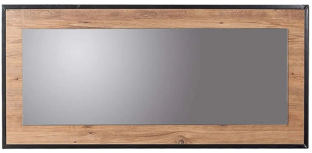 Καθρέπτης Τοίχου Quantum Idea 863SPH3304 150x60cm Pine-Black Hanah Home Μοριοσανίδα, Μελαμίνη