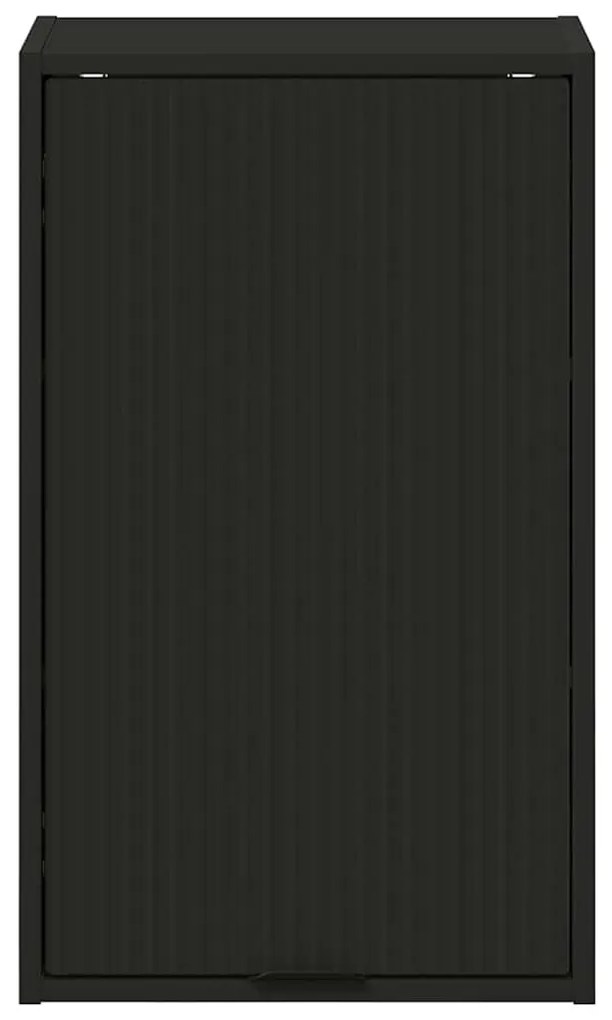 vidaXL Ντουλάπι Μπάνιου Μαύρο 39 x 23.5 x 65 εκ. Επεξεργασμένο ξύλο