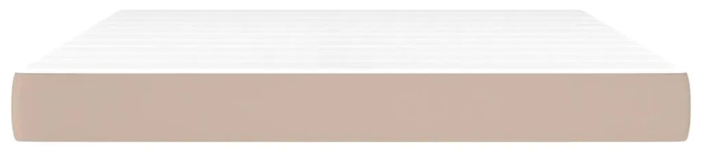 vidaXL Στρώμα με Pocket Springs Καπουτσίνο 180x200x20 εκ. Συνθ. Δέρμα