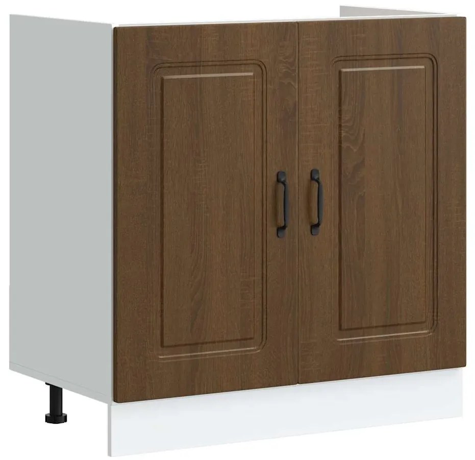 vidaXL Ντουλάπα Κουζίνας με αποθήκευση 2 pcs Καφέ 80 x 46 x 81.5 εκ