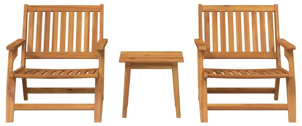 vidaXL Σετ Εξωτερικής Τραπέζης 3 pcs Καφέ Μασίφ ξύλο ακακίας