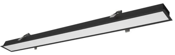 Γραμμικό Φωτιστικό Χωνευτό Viokef Station Ultra 3911-03114-3-B-D3 L1140 3000K Dimmable Μαύρο Ματ
