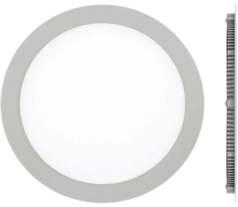 Panel Led Χωνευτό VK/04050/G/W Φ22,5x1,5cm Led 1440Lm 18W 3000K Grey VKLed Στρόγγυλο