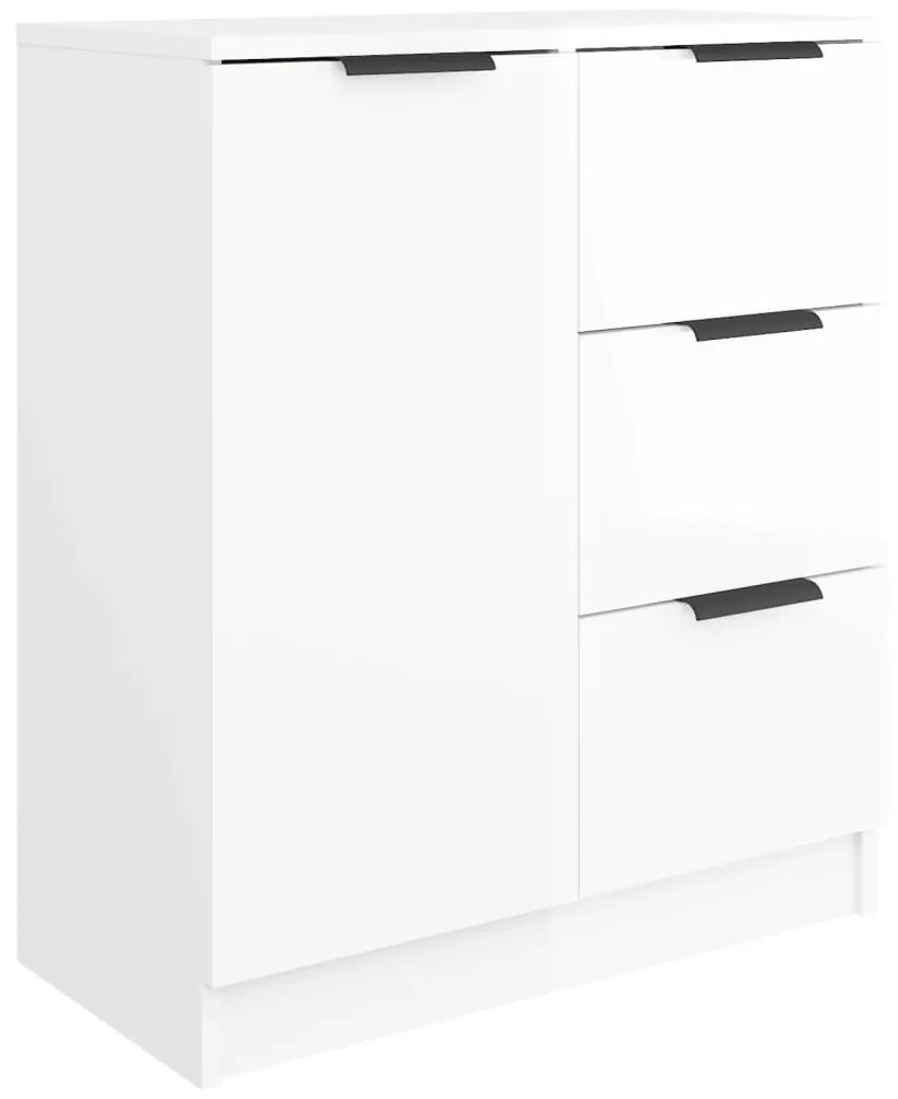 vidaXL Ντουλάπια 2 τεμ. Γυαλιστερό Λευκό 60x30x70εκ.Επεξεργασμένο Ξύλο