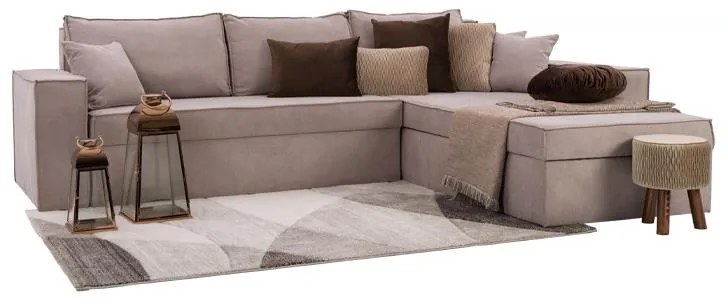 Γωνιακός Καναπές Olymp 3 Fylliana Taupe 280x210x80 εκ. 280x210x80 εκ.