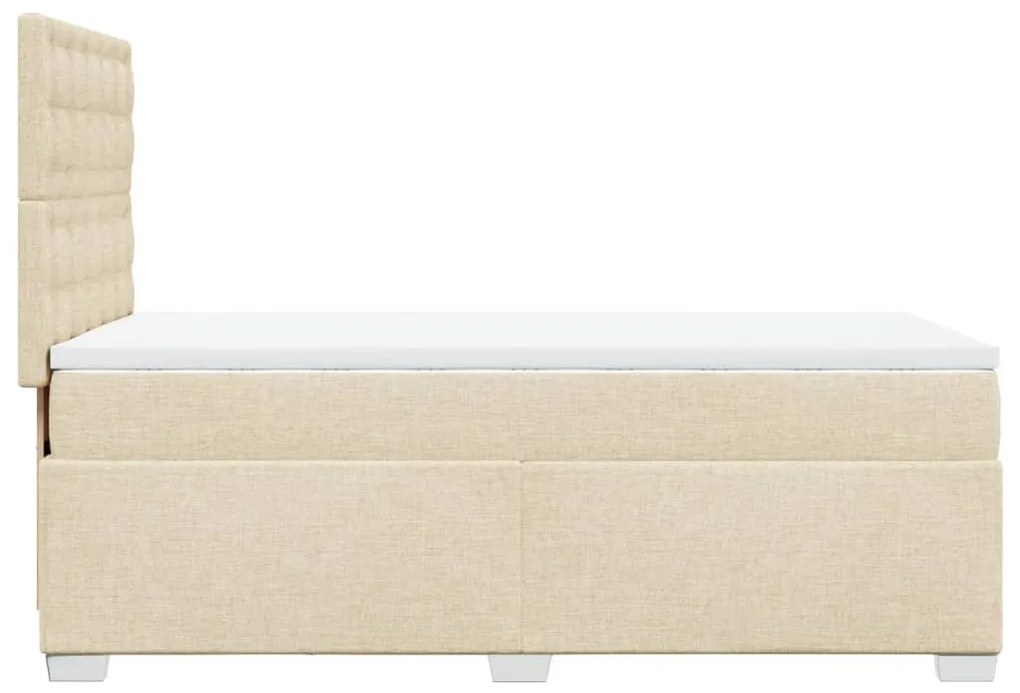 ΚΡΕΒΑΤΙ BOXSPRING ΜΕ ΣΤΡΩΜΑ ΚΡΕΜ 90X200 ΕΚ.ΥΦΑΣΜΑΤΙΝΟ 3292690