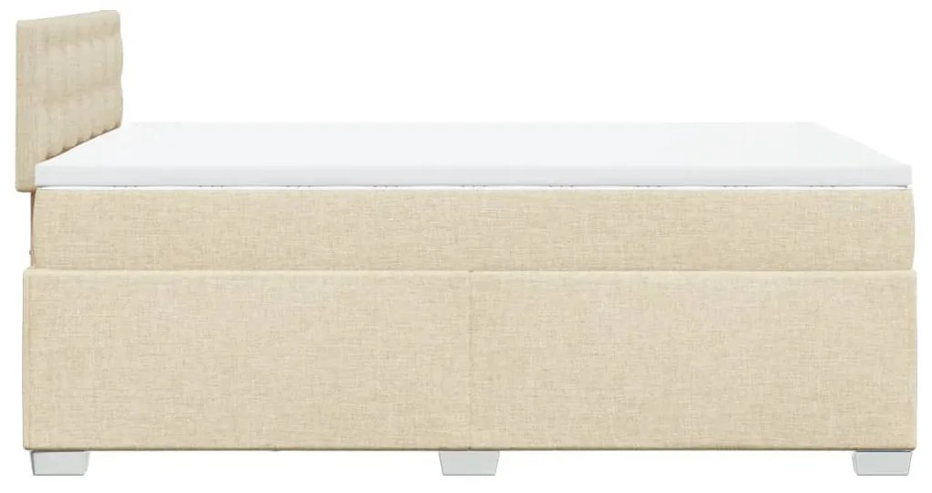 ΚΡΕΒΑΤΙ BOXSPRING ΜΕ ΣΤΡΩΜΑ ΚΡΕΜ 120X200 ΕΚ. ΥΦΑΣΜΑΤΙΝΟ 3288174