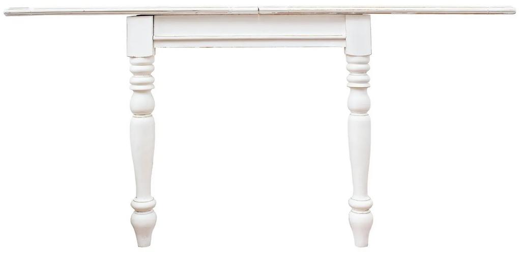 Ξύλινο  Τραπέζι Τραπεζαρίας Επεκτεινόμενο Colette Λευκό (80/160x80x76cm)