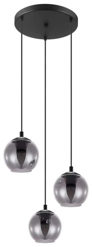 Φωτιστικό Οροφής Κρεμαστό Ariscani 98653 Black-Clear Eglo Metal, Glass
