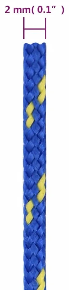 vidaXL Σχοινί Ναυτιλίας Μπλε 2 χιλ. 50 μ. από Πολυπροπυλένιο