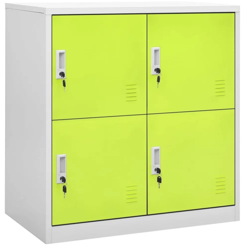 vidaXL Φοριαμοί 5 τεμ. Ανοιχτό Γκρι/Πράσινο 90x45x92,5 εκ. Ατσάλινοι