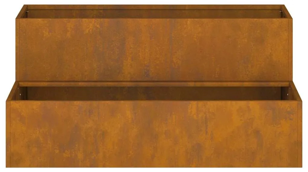 vidaXL Γλάστρα Κήπου Σκ rusty 100 x 60 x 45 εκ Ατσάλι καιρό