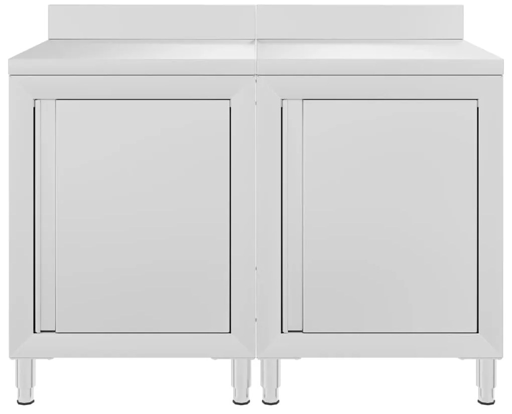 vidaXL Ερμάριο Πάγκος Εργασίας 120 x 60 x 96 εκ. από Ανοξείδωτο Ατσάλι
