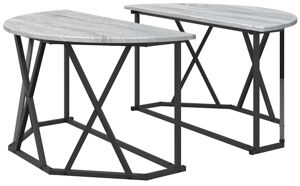 vidaXL Τραπεζάκι σαλονιού Γκρι sonoma 80 x 80 x 42 cm