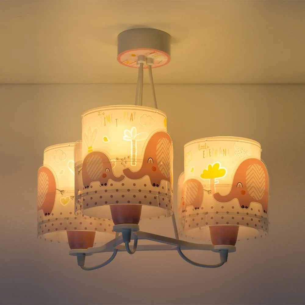 Little Elephant Pink κρεμαστό τρίφωτο οροφής (61337S) (Κατόπιν παραγγελίας 30 ημέρες) - 61337S