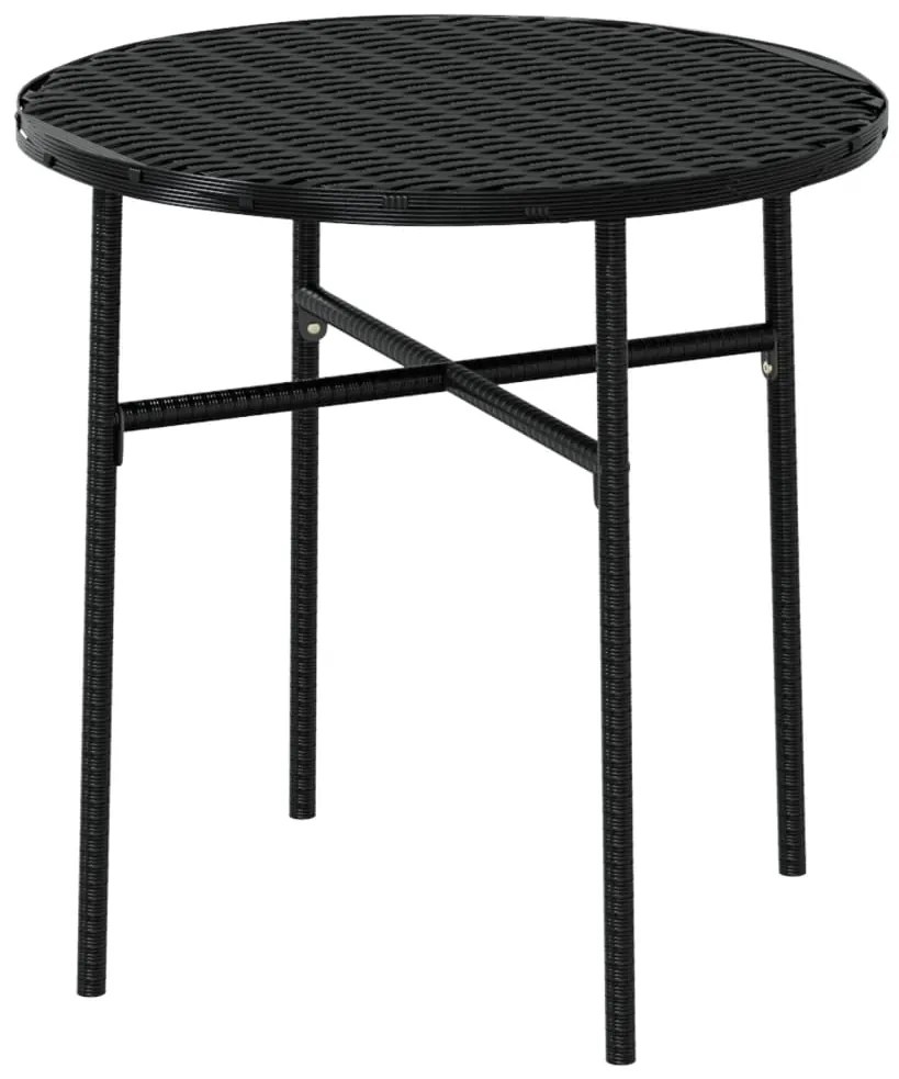 vidaXL Σετ Επίπλων Bistro Κήπου 3 τεμ. Μαύρο από Συνθετικό Ρατάν