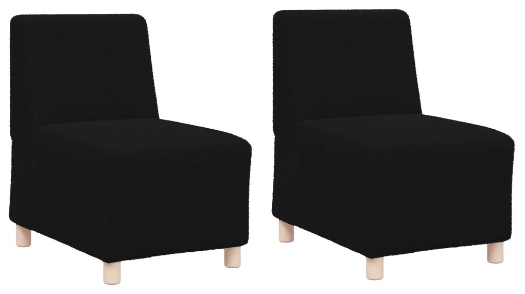 vidaXL Καθίσμα Σαλονιού 2 pcs Μαύρο 55 x 74 x 82 εκ. Βελούδο