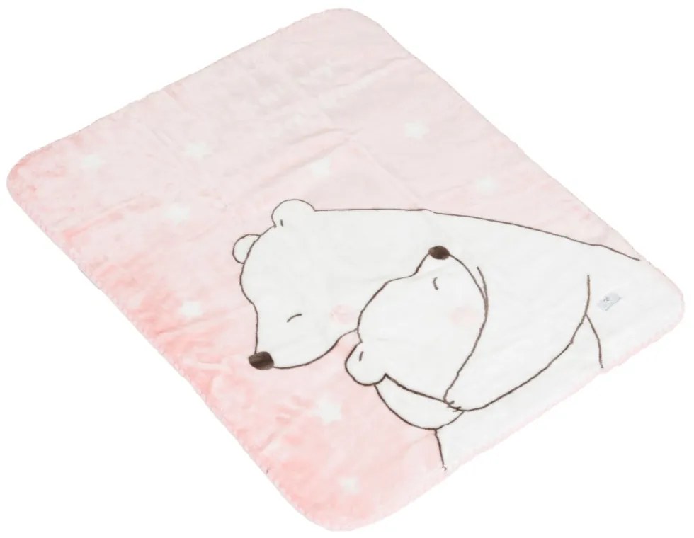 CANGAROO ΒΕΛΟΥΔΙΝΗ ΚΟΥΒΕΡΤΑ ΑΓΚΑΛΙΑΣ 80/110CM SOFTY SWEET HUGS PINK 3800146271183