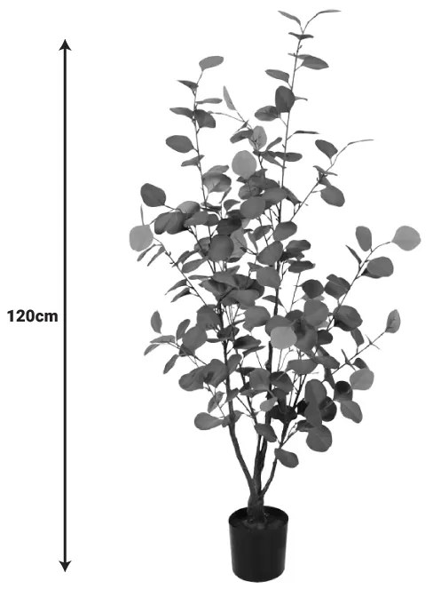 ΔΙΑΚΟΣΜΗΤΙΚΟ ΦΥΤΟ EUCALYPTUS ΣΕ ΓΛΑΣΤΡΑ INART ΠΡΑΣΙΝΟ PP Υ120ΕΚ