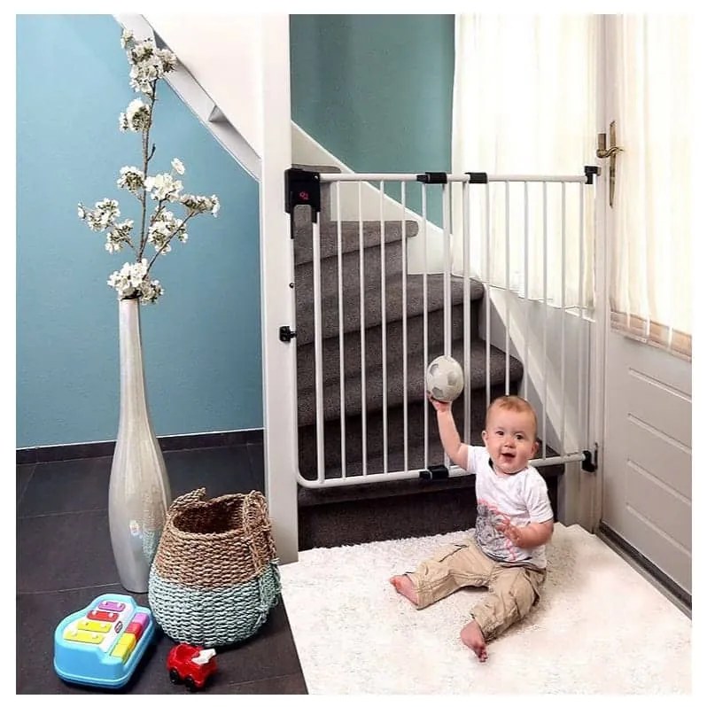 A3 Baby & Kids Πόρτα Ασφαλείας για Παιδιά SafeDoor Λευκή 75,5-116 εκ.