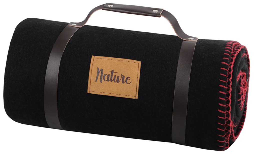 Κουβέρτα Καναπέ Fleece (130x150) S-F Dawson Μαύρο