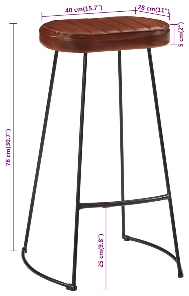 ΣΚΑΜΠΟ ΜΠΑΡ 2 ΤΕΜ. ΣΚΟΥΡΟ ΚΑΦΕ 44 X 37,5 X 78 ΕΚ. 358921