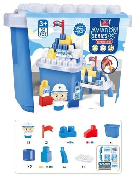 Σετ τουβλάκια κατασκευών DIY - 35τεμ - 777-45