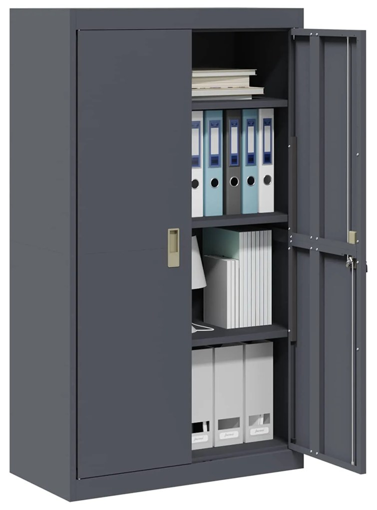 vidaXL Ντουλάπι αποθήκευσης 2 pcs Ανθρακί 80 x 40 x 140 εκ