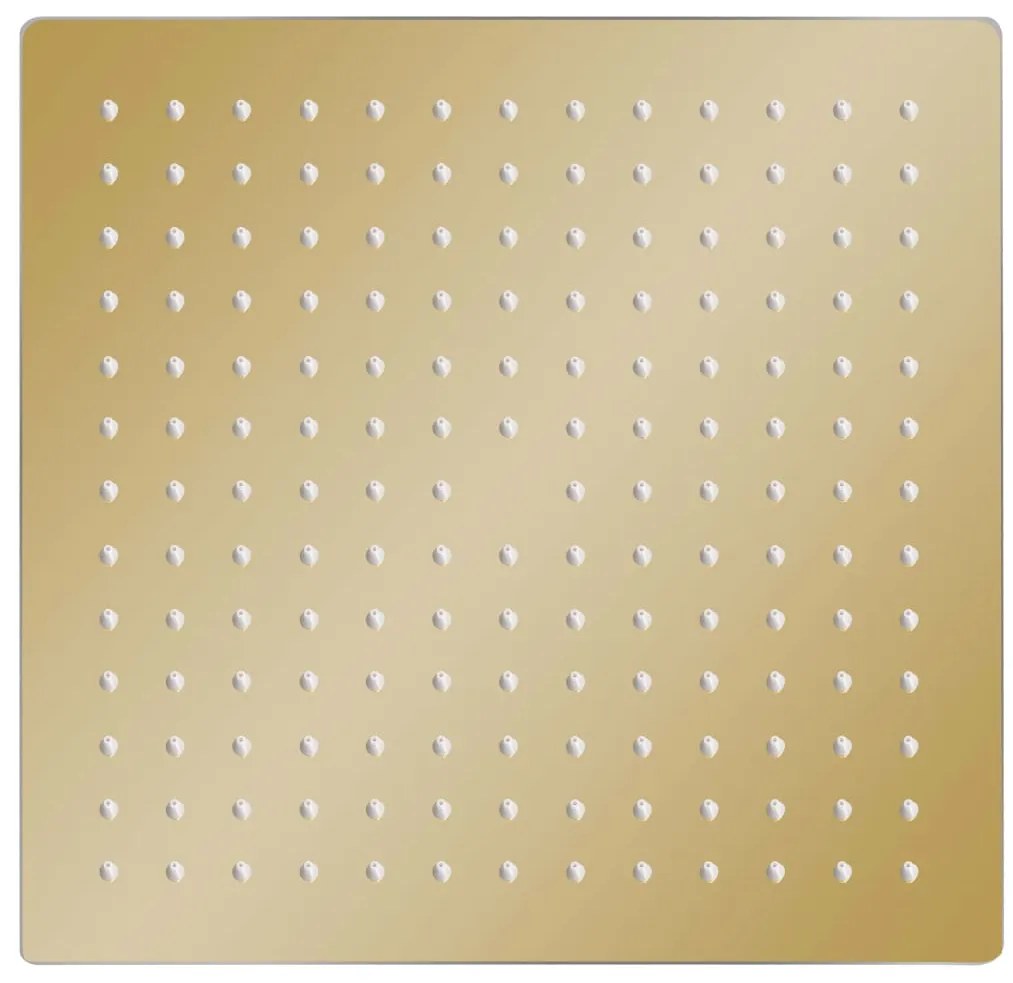 vidaXL Κεφαλή Nτους Βροχή Τετράγωνη Χρυσή 30x30 εκ. Ανοξείδωτο Ατσάλι