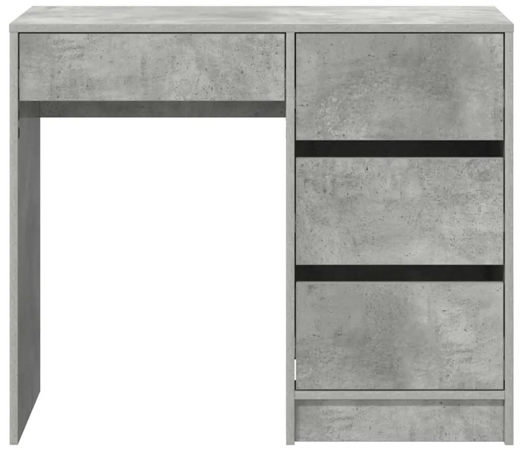 vidaXL Γραφείο Γκρι σκυροδέματος 90 x 37.5 x 75 εκ Επεξεργασμένο ξύλο